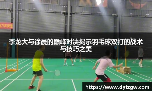 李龙大与徐晨的巅峰对决揭示羽毛球双打的战术与技巧之美